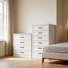 Ensemble de commodes verticales 4 tiroirs et 6 tiroirs - Deux commodes hautes pour le rangement dans la chambre à coucher