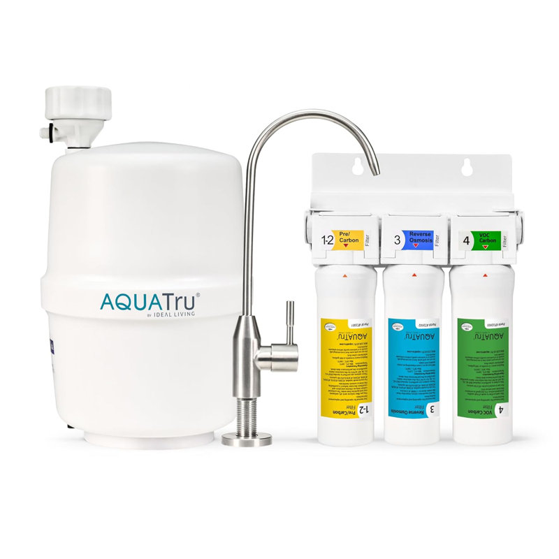 AquaTru Under Sink Reverse Osmosis Water Filter System with Alkaline pH+ Filter | Certified to Remove Lead, Chlorine, Fluoride, PFAs and More for Pure Great-Tasting Water