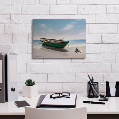 «Green Boat» par Zhen-Huan Lu, art mural sur toile