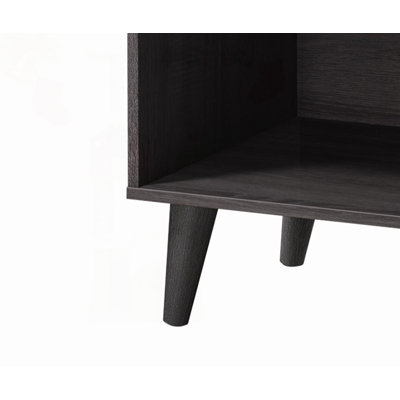 Meuble télé Mid-Century moderne avec rangement et tablette ouverte - convient aux téléviseurs de 63 pouces