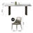 Modern Rectangular Natural Marble Dining Table Set-105310648-122743655