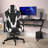 Kelig Gaming Computer Chair with Reclining Back, Slide-Out Footrest, and Transparent Roller Wheels-1825227255