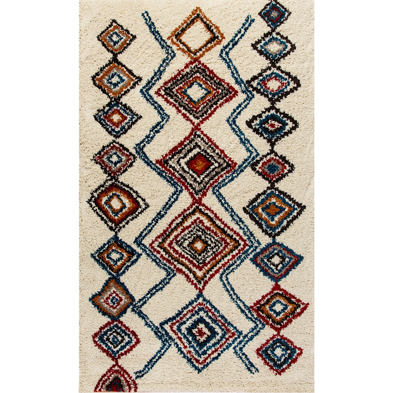 Eawood Ikat Indoor Rug, Rectangle 6'7" x 9'6"