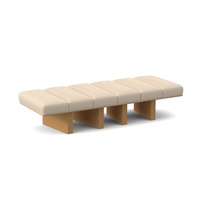 Banc rembourré Oblique, Ambre, Filigrane ivoire
