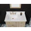 Meuble-lavabo simple 36 po avec plateau en quartz de Carrare blanc Ronnie, pré-assemblé