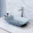 Sottile Turquoise Water Glass 18" L 13" W 4" H Rectangular Vessel Bathroom Sink-100784925