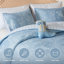 Ensembles de literie Western Cowgirl, ensemble d'édredon double en microfibre bleue