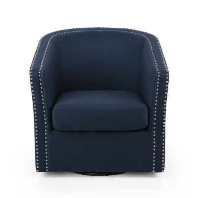 Aajaylah Upholstered Swivel Barrel Chair