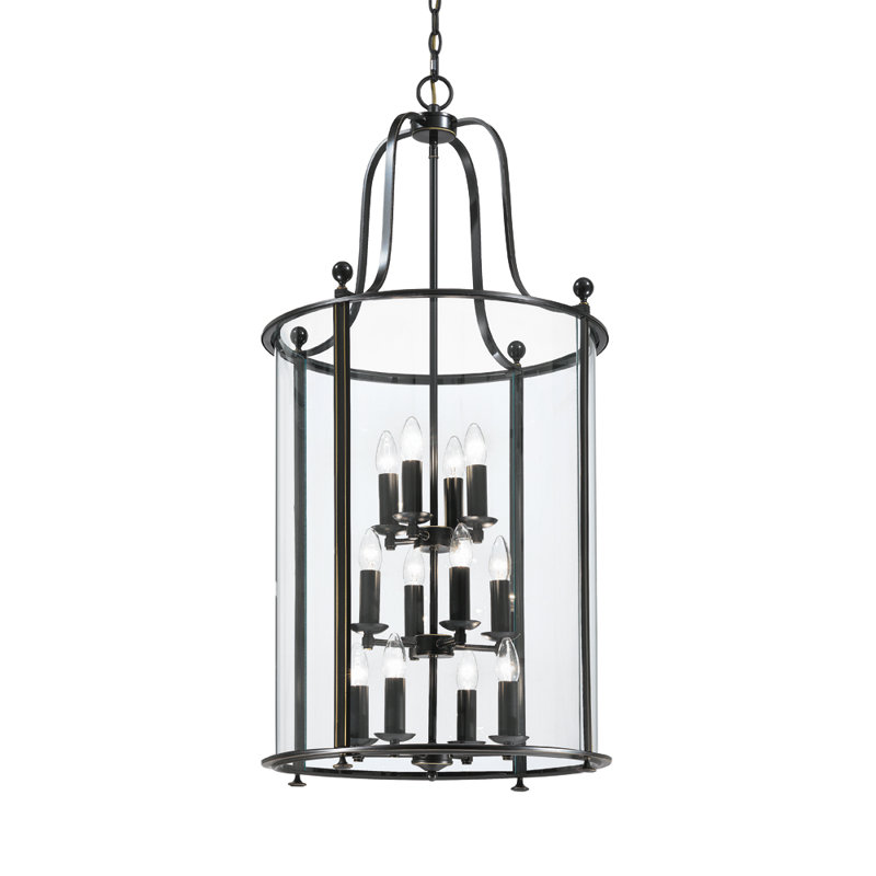 Verlaine 12 - Light Lantern Pendant, Antique Bronze