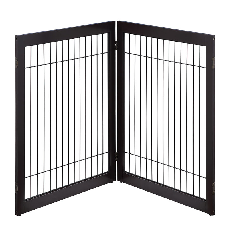 Barrière pour animaux autoportante Fitzgerald, L 43,94 po, Noyer