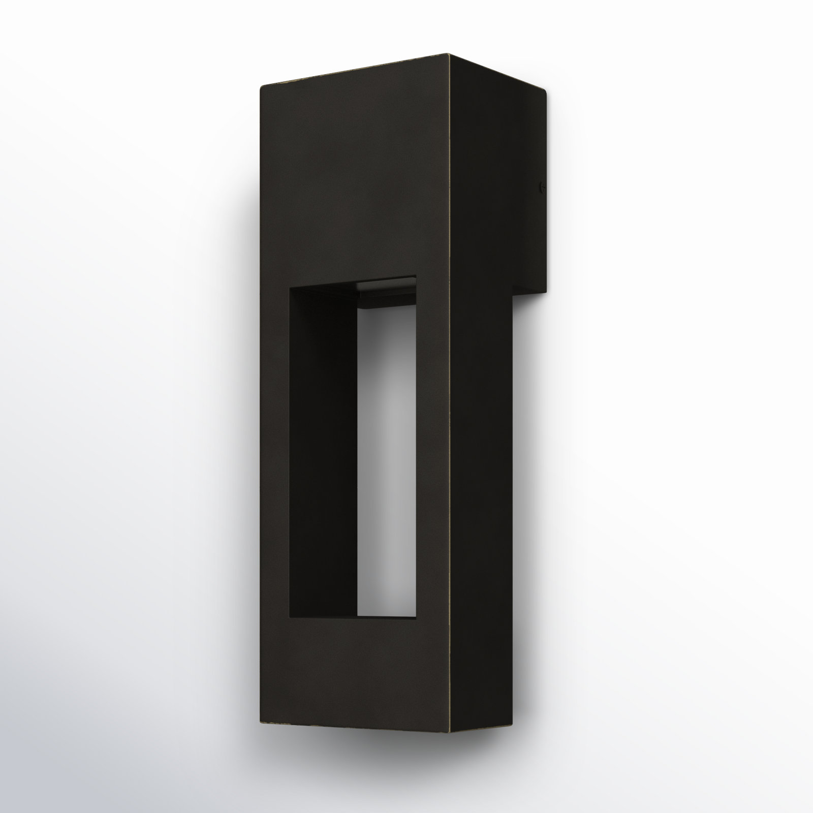 Blandburg Rectangle Outdoor LED Wall Light, Antique Bronze, 16" H x 5.75" W x 5.75" D