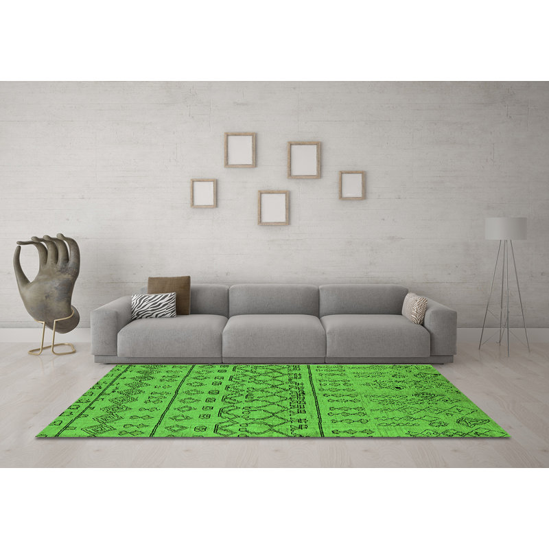 Herberto Washable Southwestern Indoor Rug, Square 3'