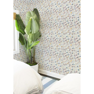 Gray Malin Sunbathers 10' L x 25" W Peel and Stick Wallpaper Tile
