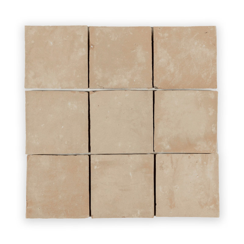 Mocha Zellige Ceramic Wall Tile, Beige