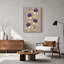 «Mauve et blanc iris» avec art mural sur toile à volutes dorées-2018169181