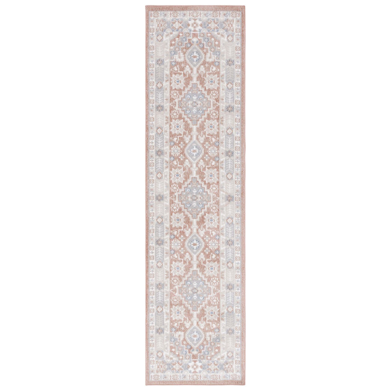 Tapis oriental lavable à la machine Blair, Tapis de couloir 2 pi 2 po x 8 pi