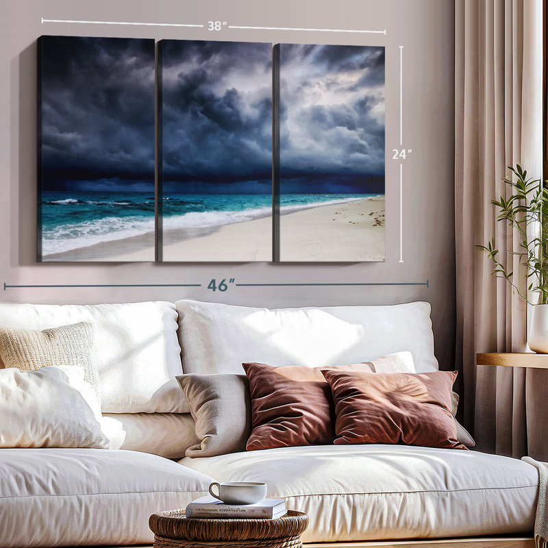 «Dark Cloudy Sky» sur toile, H 24 po x l 38 po x P 1,25 po