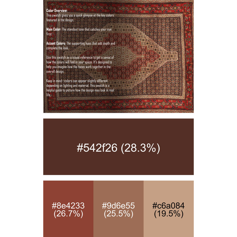 Oriental Indoor Rug, Rectangle 6' x 9'