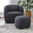 Overstreet 23" Wide Boucle Upholstered Ottoman-1147633618