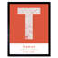 Tianjin City Map Tianjin Orange 1 Piece Single Picture Frame Wall Art