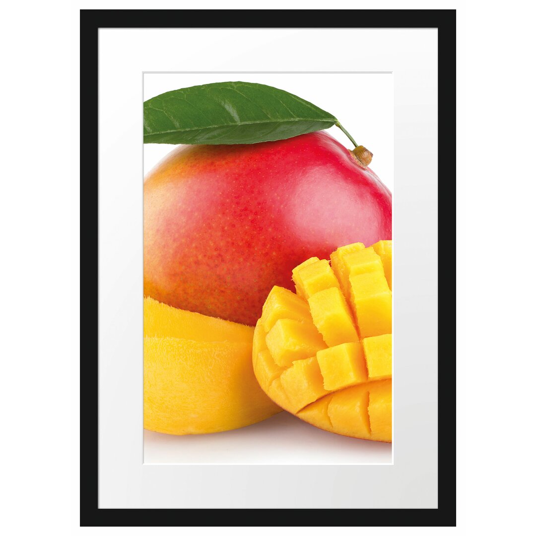 Gerahmtes Poster Aufgeschnittene Mango