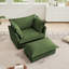 Fauteuil rembourré avec housse et repose-pieds-1471635988