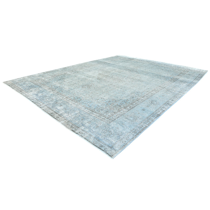 ZIVNVIZIGLB00 Wool Area Rug in Blue, Rectangle 5' x 8'