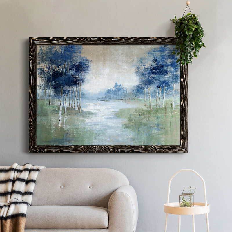 Birch River - Peinture sur toile encadrée, Noir, H 31 po x l 44 po x P 0,75 po