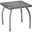 Petite table de bout carrée en rotin, table d'appoint en osier pour l'extérieur