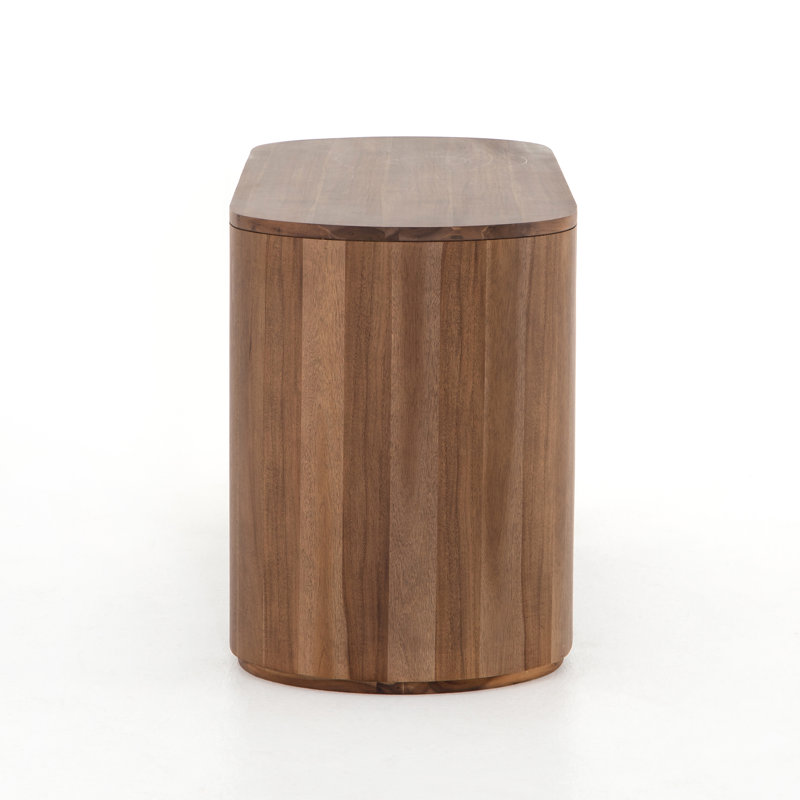 Pilar Solid Wood Writing Desk, Caramel Brown