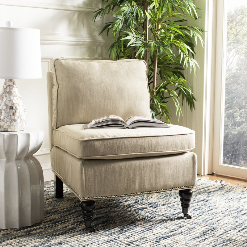 Woodcroft Upholstered Club Chair, Light Grey 100% Polyester