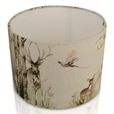 Drum Cotton Pendant Shade ( Screw On ) in Beige and Black