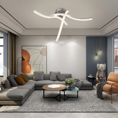 3-Light Semi Flush Mount