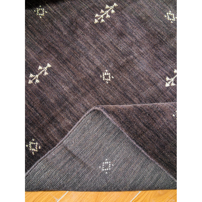 Ownby Hand Knotted Loom Wool Eco-Friendly Area Rugs - Rectangle, Brown White Color, Contemporary Modern Design, High Pile Thick Handmade Anti Skid Area Rugs for Living Room, Bed Room