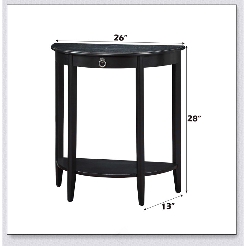 Justino II Black Finish Console Table