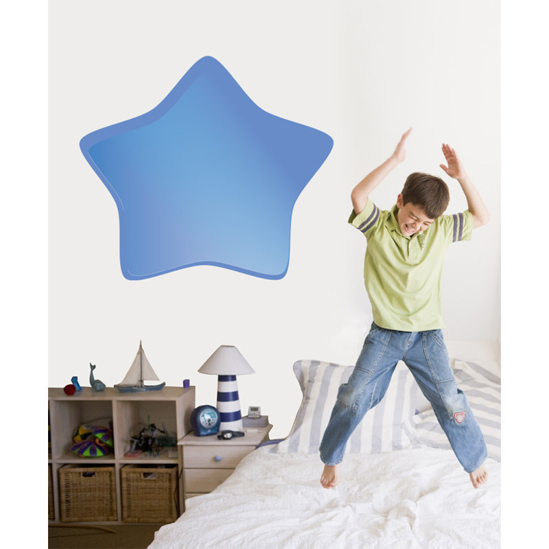 Adhésif décoratif étoile douce, H 42,5 po x l 48 po, Bleu