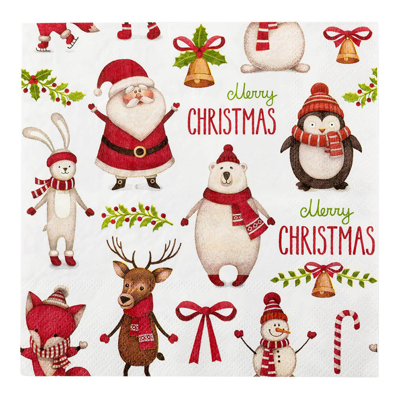Disposable Paper Christmas Napkins