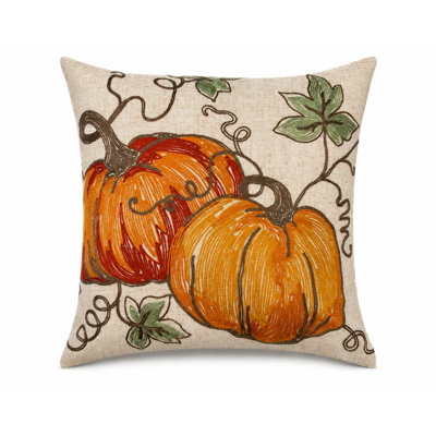  Coussin rustique brodé Crewel