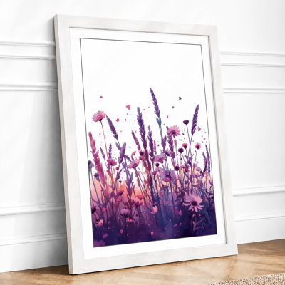 Lavender Twilight Botanical - Framed Print