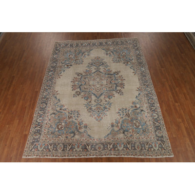 Tapis traditionnel rétro en laine 8 x 11