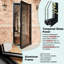 Porte de patio battante noire simple avec verre trempé-124006751-124006750-124006749