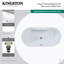 Baignoire autoportante ovale en acrylique à double extrémité 67 "avec drain Kingston Eden-104561653