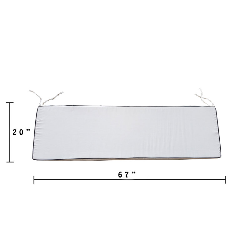 Passarelli Outdoor 2'' Bench Seat Cushion, Large