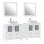  Ensemble de meuble-lavabo double avec miroir et cadre 29,9 "-27042733