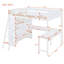 Lit mezzanine double avec bureau et tablette