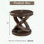 Table de bout ronde en bois avec base robuste-757697360