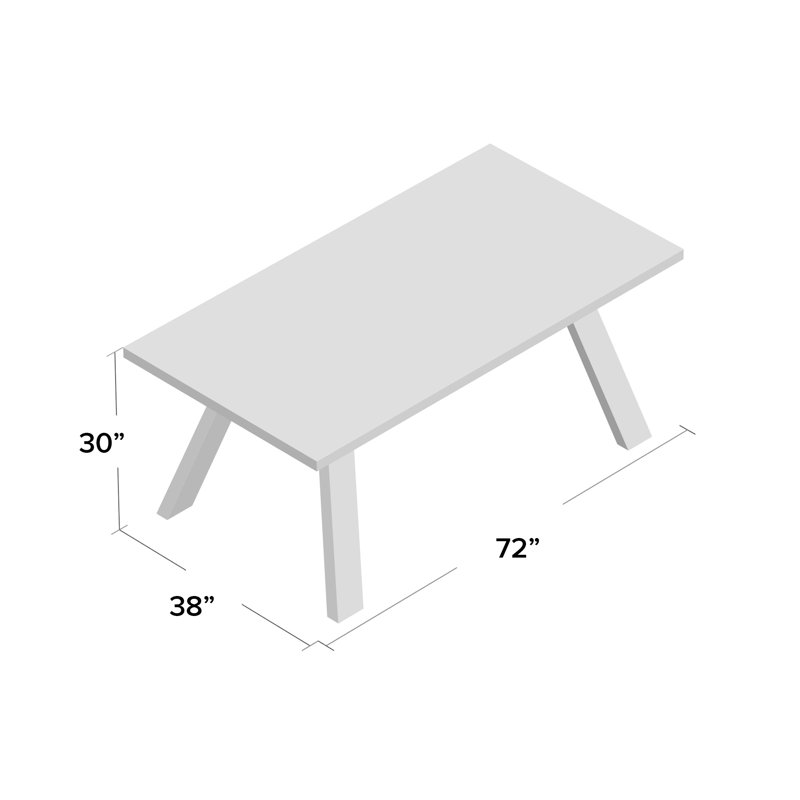A Walk In The Park Solid Wood Dining Table, Walnut, 38" W x 90" L