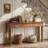 63" Solid Wood Console Table, Farmhouse Entryway Table with 3 Drawers