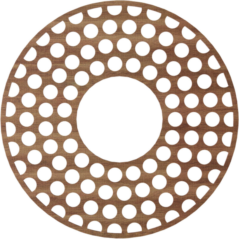 Médaillon de plafond en bois Fink, Noyer, H 36 po x l 36 po x P 0,25 po