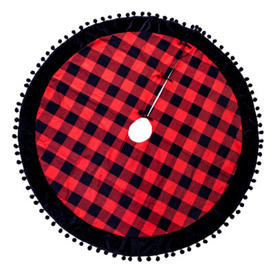 53 " Plaid Tassels Tree Skirt